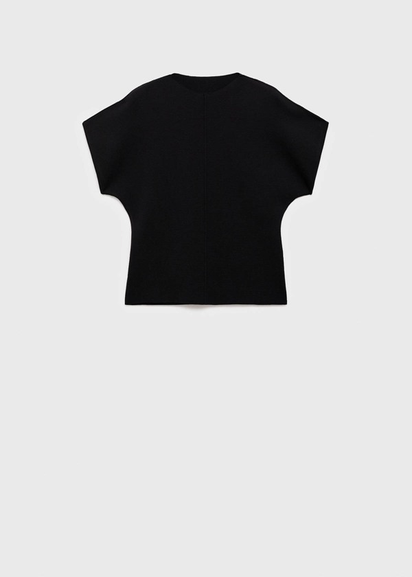 Black Fine-knit fitted sweater — Mango product photograph
